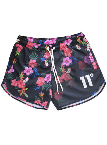 Black Tropical Fade Pool Short