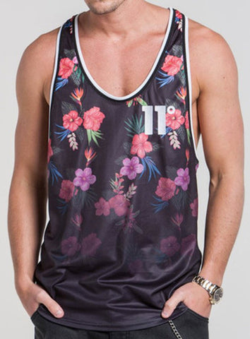 Black Tropical Fade Racer Vest