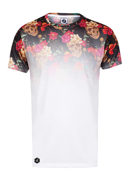 Flower Skull Fade Tee