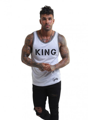 White Statement Basketball Vest