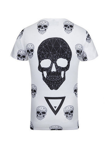 White Polygon Skull Tee