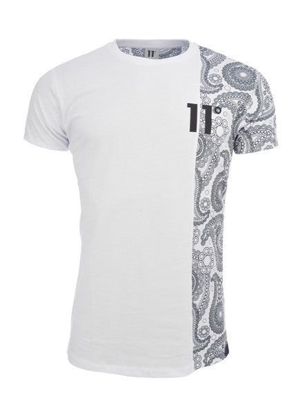 White Vertical Cut & Sew Paisley