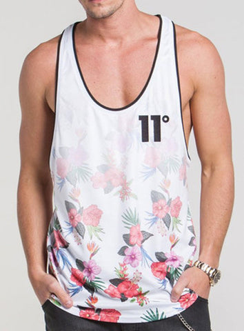 White Tropical Fade Racer Vest