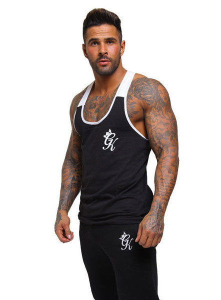 Black Two Tone Stringer Vest