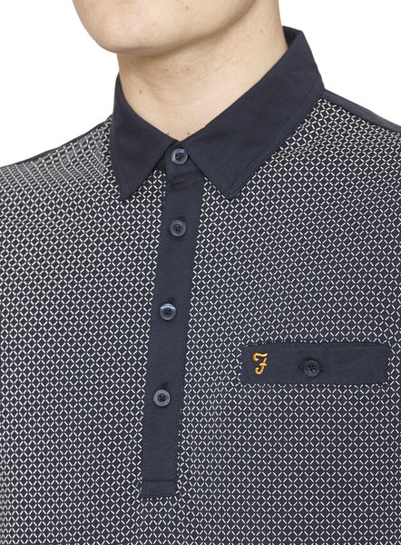 Navy Barringer Short Sleeve Polo Shirt