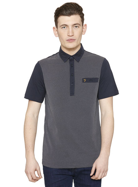 Navy Barringer Short Sleeve Polo Shirt