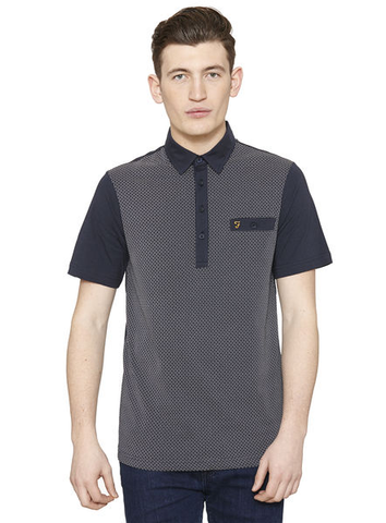 Navy Barringer Short Sleeve Polo Shirt