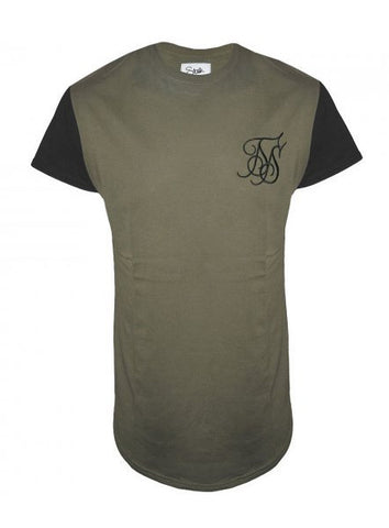 Khaki Curved Hem T-shirt