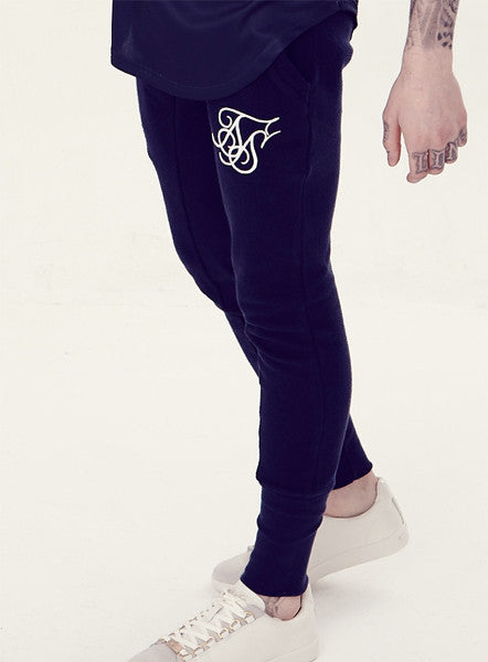 Navy Pique Sweatpants