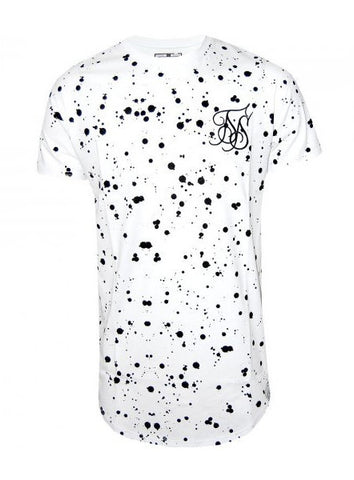 White Splat Curved T-shirt