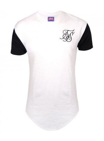 White Curved Hem T-shirt