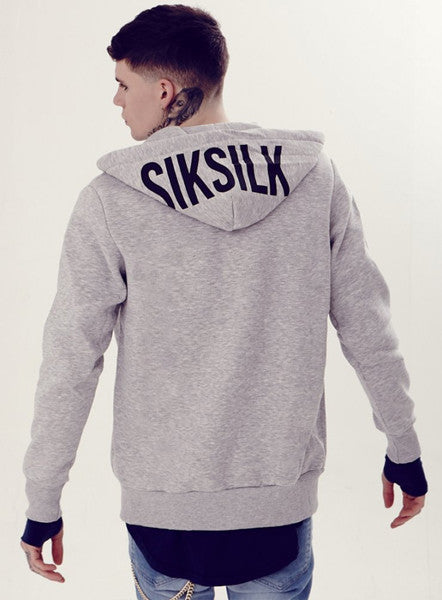 Grey Long Zip Thru Hoodie (Sik Suit)