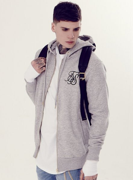 Grey Long Zip Thru Hoodie (Sik Suit)