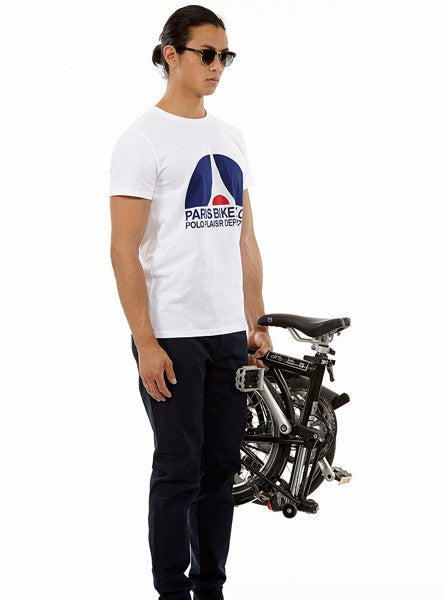 White Paris Bike T-shirt