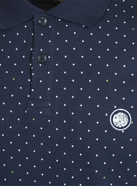 Navy Polka Dot Polo Shirt