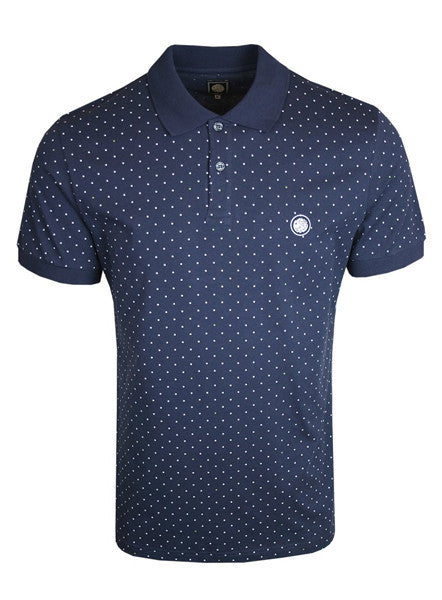 Navy Polka Dot Polo Shirt