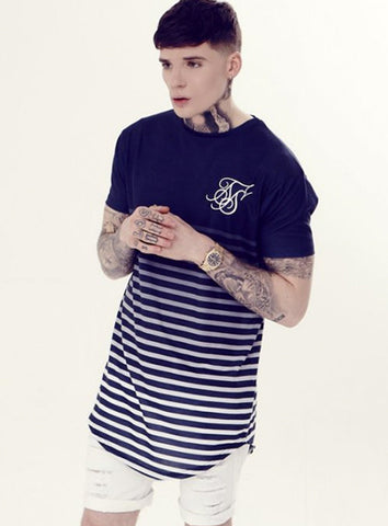 Navy Curved Hem Nautical