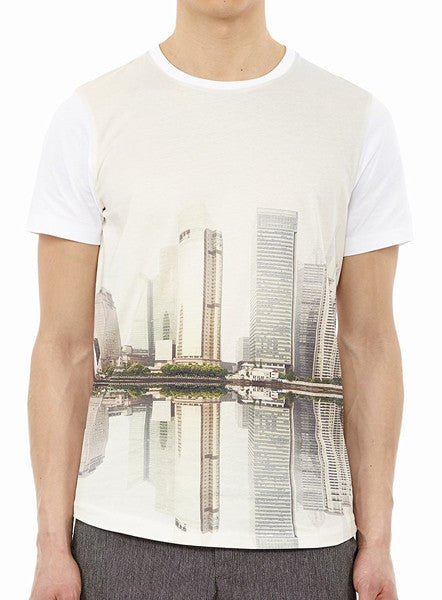 White Urban Skyline T-shirt